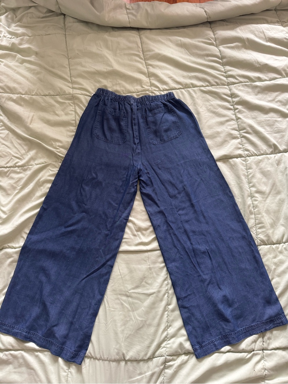 Splendid Indigo Drawstring Waist Wide Pants